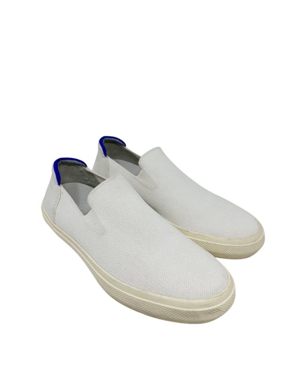 Rothy’s Slip-On Sneakers White Blue Trim Women’s Size 9 Style 118-01